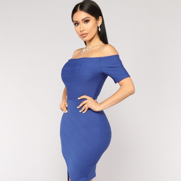 Sexy Royal Blue Evening Dress EUC - Picture 3 of 9